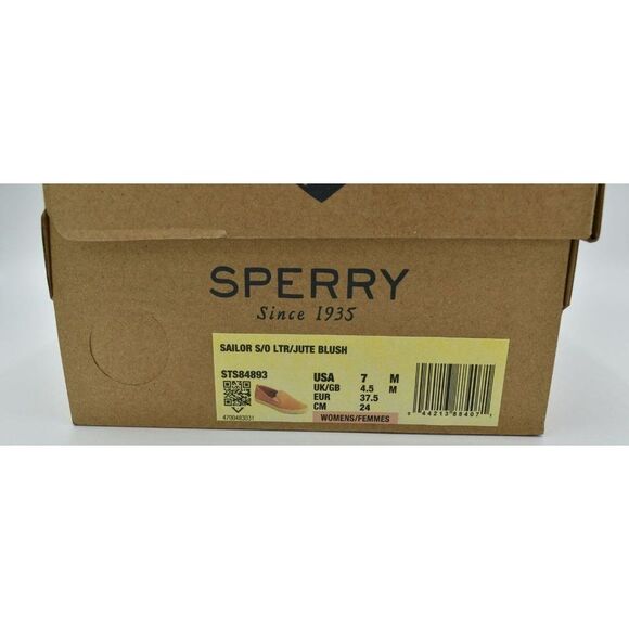 Sperry Womens Size 7 M Sailor Blush Jute Slip On Shoes STS84893 - Picture 10 of 10